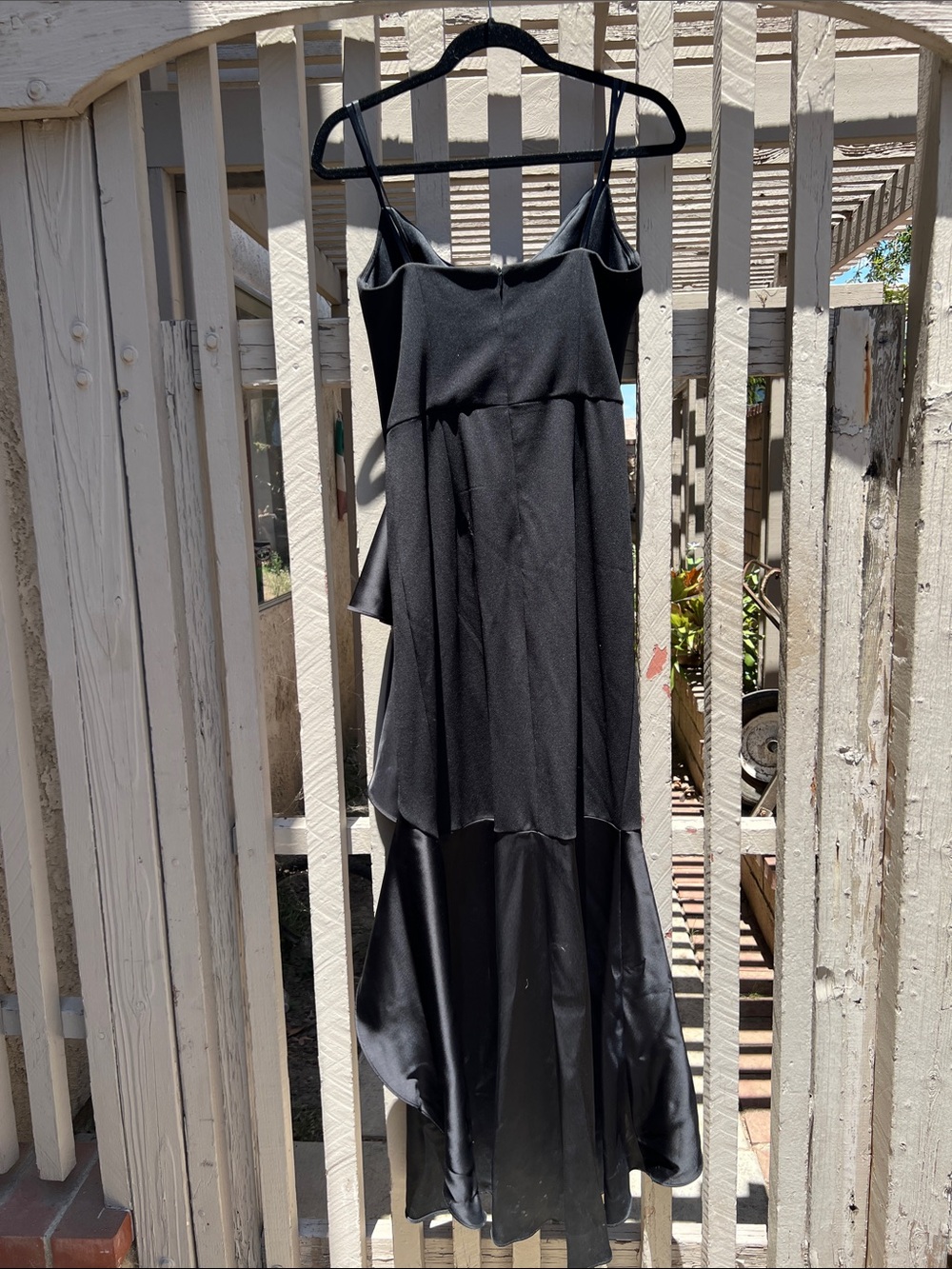 Betsy & Adam Black sleeveless formal body-con high/low‎ dress size 10 - Picture 3 of 14